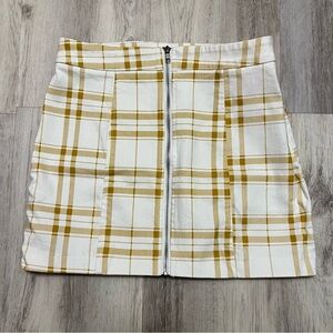 Forever21 Yellow Plaid Skirt